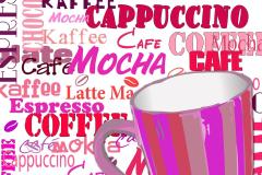 word cloud over koffie