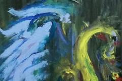 Fragment van schilderij 'Met de dood op de hielen'