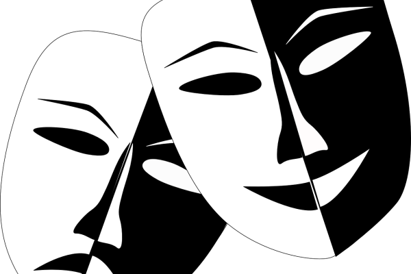 2 maskers: huilen en lachen