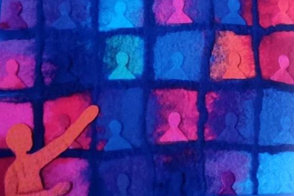 vilten wandkleed 'in een hokje gestopt' - MJR